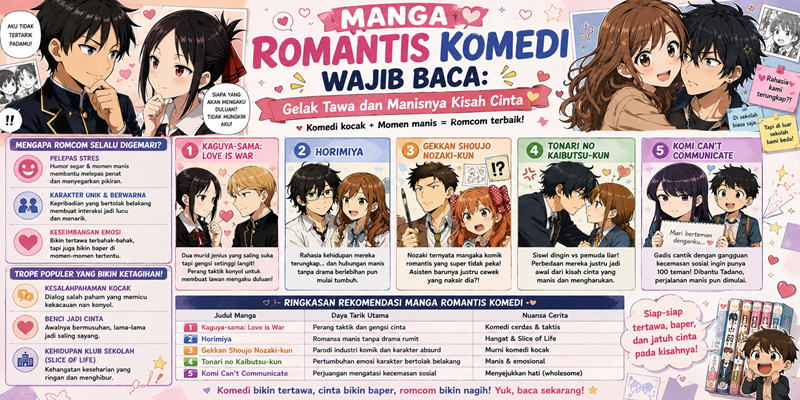 Manga Romantis Komedi Wajib Baca Gelak Tawa dan Manisnya Kisah Cinta