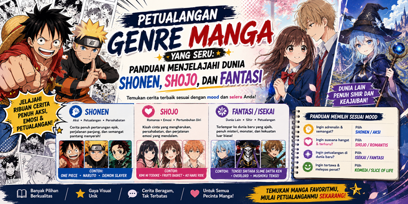 Petualangan Genre Manga yang Seru Panduan Menjelajahi Dunia Shonen, Shojo dan Fantasi