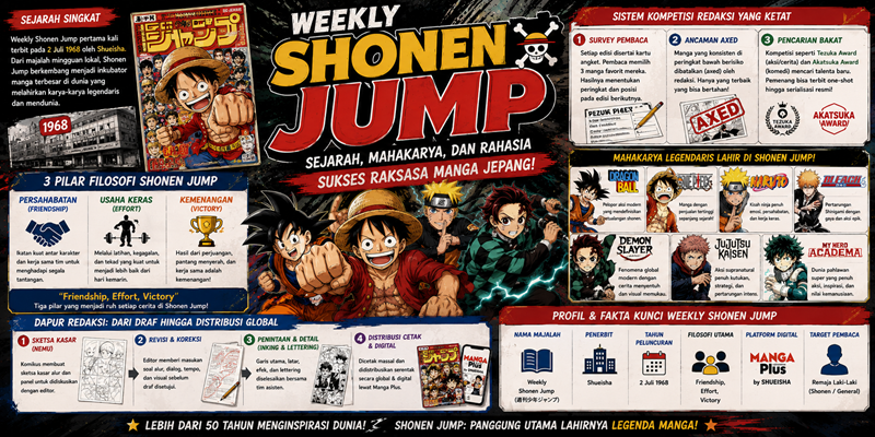 Weekly Shonen Jump Sejarah, Mahakarya dan Rahasia Sukses Raksasa Manga Jepang