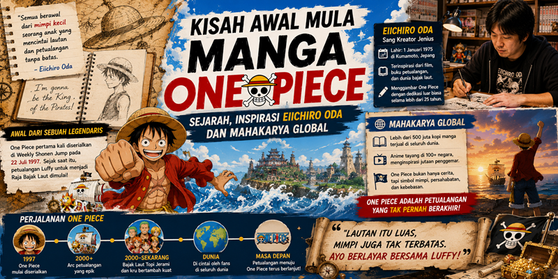 Kisah Awal Mula Manga One Piece Sejarah, Inspirasi Eiichiro Oda dan Mahakarya Global