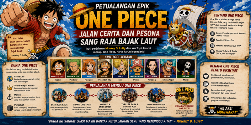 Petualangan Epik One Piece Jalan Cerita dan Pesona Sang Raja Bajak Laut