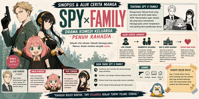 Sinopsis dan Alur Cerita Manga Spy x Family Drama Komedi Keluarga Penuh Rahasia